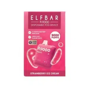 ELF Bar PI9000 Puffs Strawberry Ice Cream